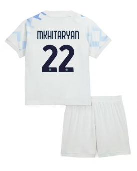 Billige Fotballdrakt Inter Milan Henrikh Mkhitaryan #22 Replika Bortedraktsett Barn 2025-26 Kortermet (med bukser)
